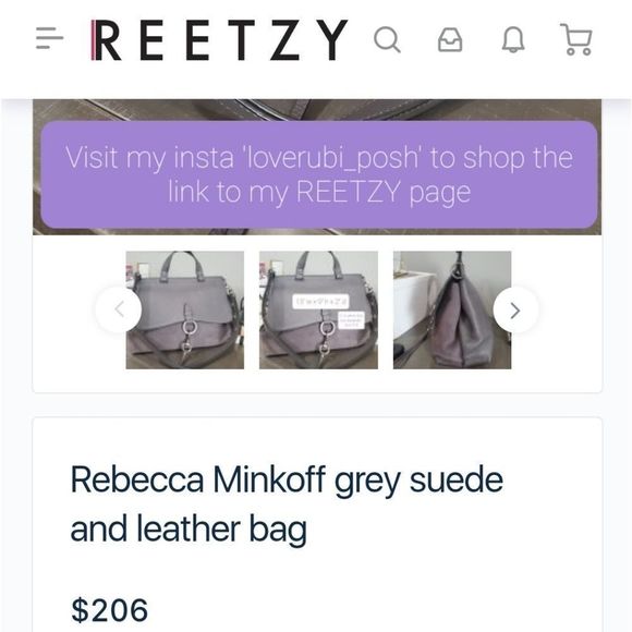 Rebecca Minkoff grey suede and leather bag - Picture 12 of 12